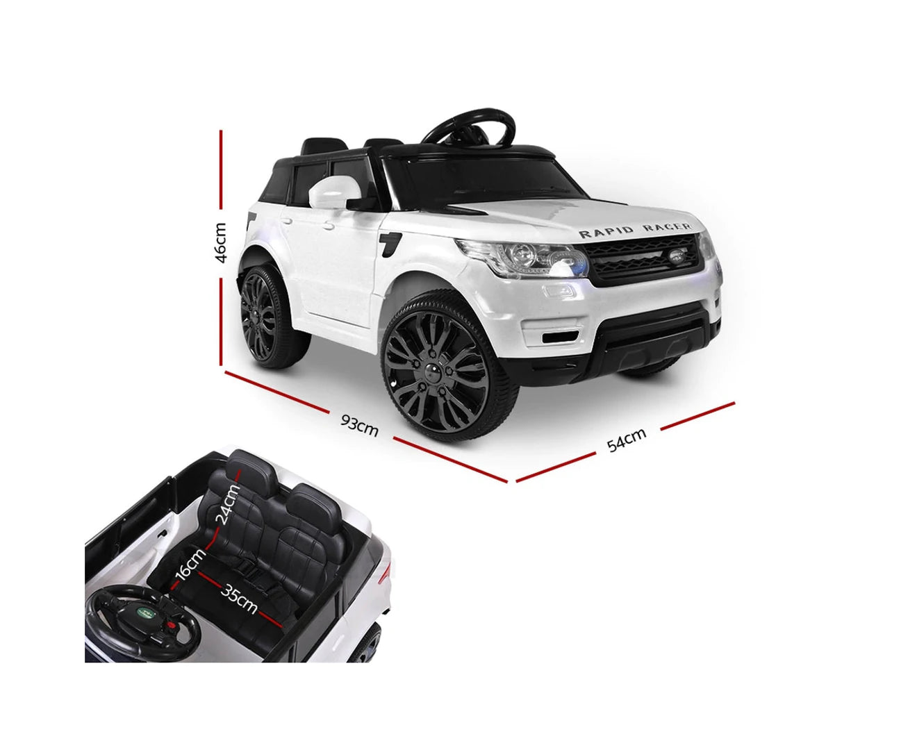 Kids Electric Ride on Car SUV Range Rover-Inspired Cars Remote 12V White